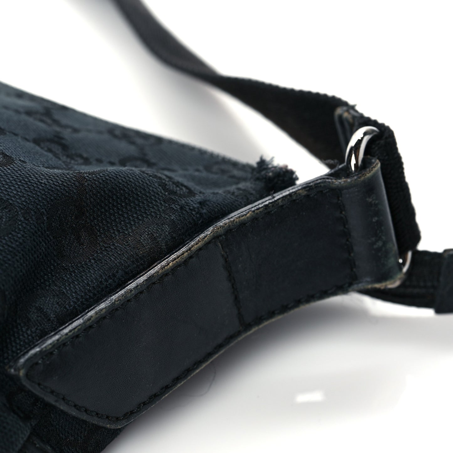 Monogram Calfskin Perforated Medium Flat Messenger Bag Black