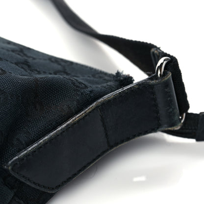 Gucci Monogram Calfskin Perforated Medium Flat Messenger Bag Black 13 of 14