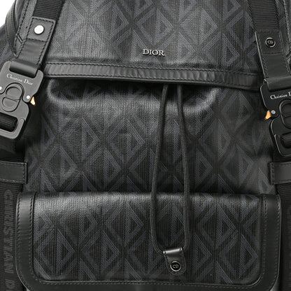 Christian Dior Canvas CD Diamond Hit The Road Backpack Black 7 of 10