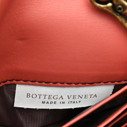 Bottega Veneta Nappa Intrecciato Studded Embellished Chain Wallet Tan Corallo 6 of 14