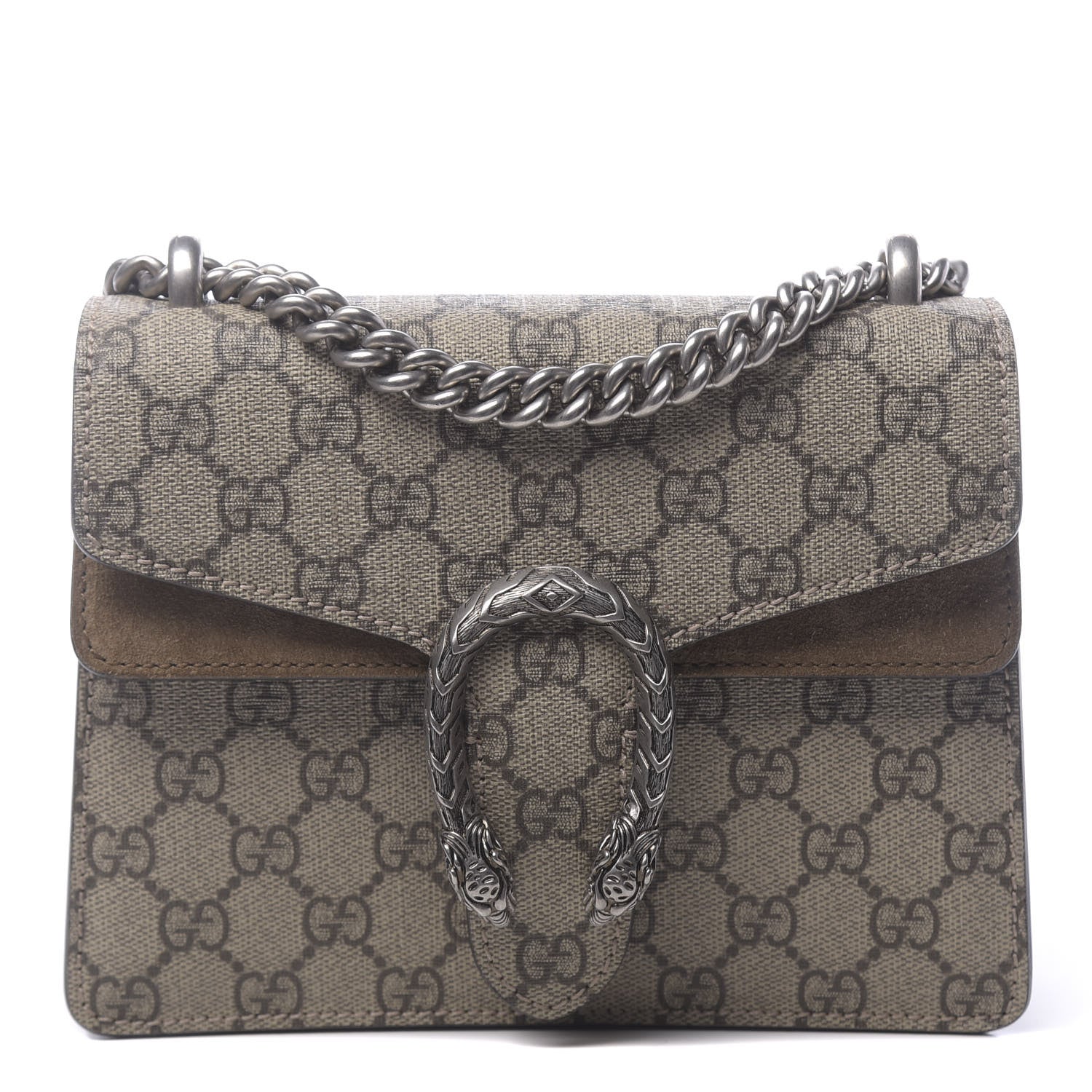 Gucci GG Supreme Monogram Mini Dionysus Shoulder Bag Taupe 1 of 12