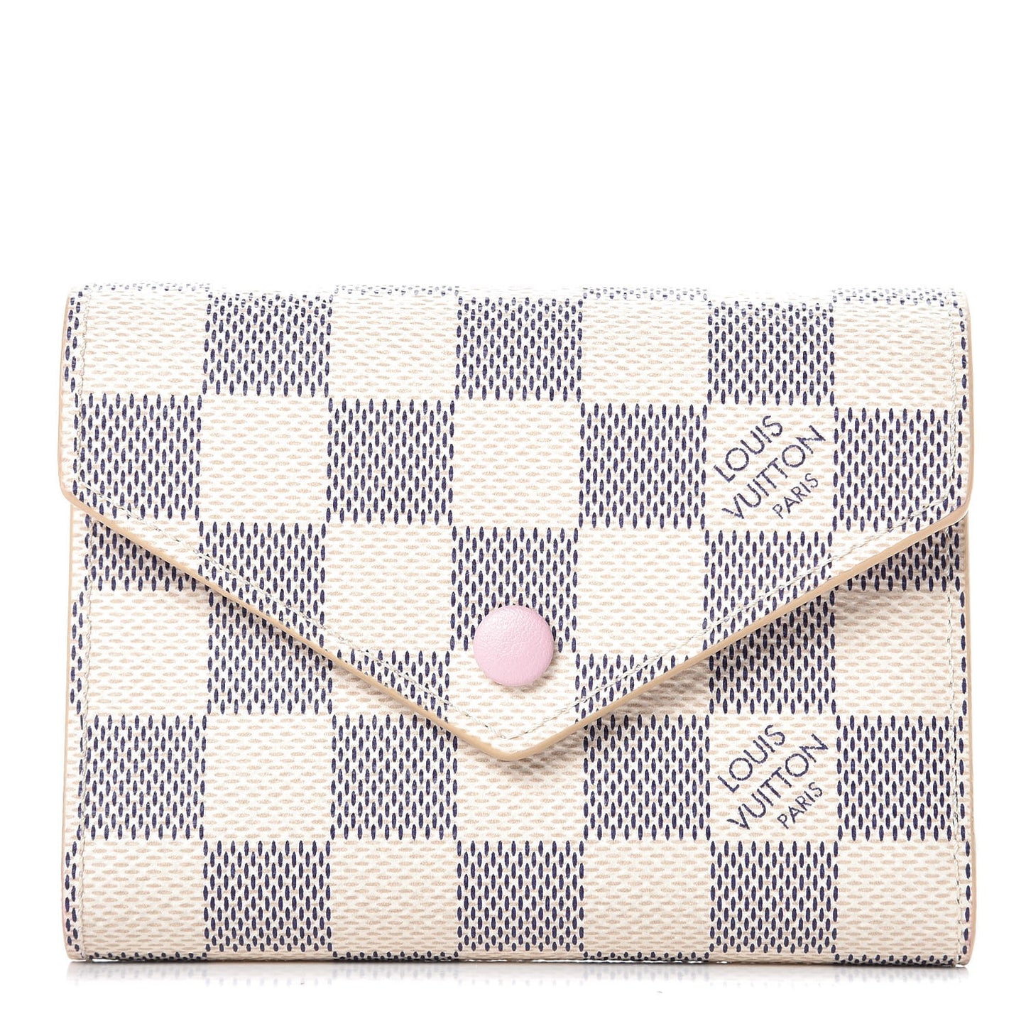 Damier Azur Victorine Wallet Rose Ballerine