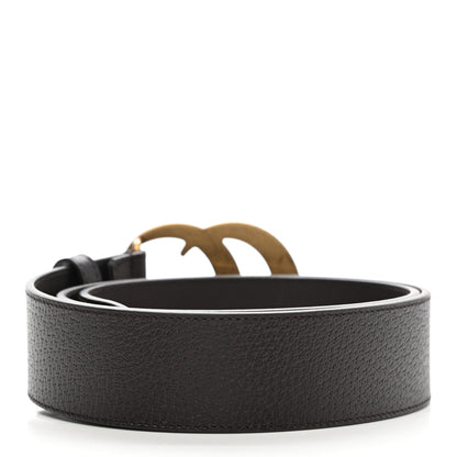 Gucci Textured Calfskin Double G 40mm Belt 80 32 Black 2 of 8