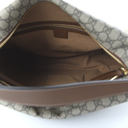 Gucci GG Supreme Monogram Large Linea A Hobo Light Brown 5 of 10