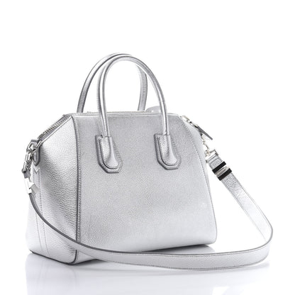 Givenchy Metallic Sugar Goatskin Small Antigona Silver 3 of 13