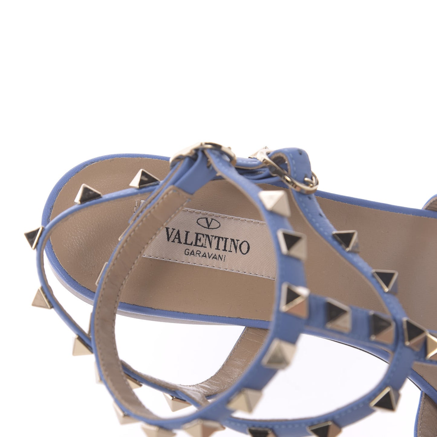 Nappa Rockstud Gladiator Flat Sandals 38.5 Angel