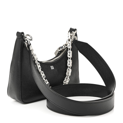Givenchy Smooth Calfskin Mini Moon Cut Out Shoulder Bag Black 3 of 10