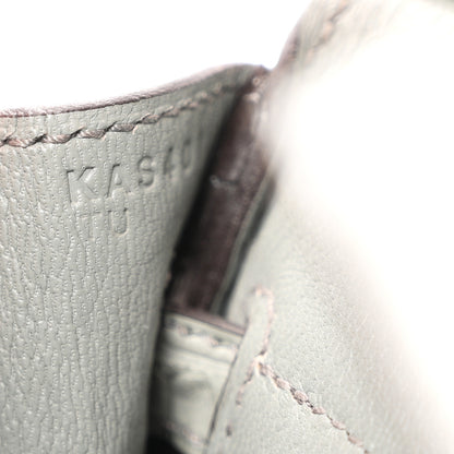 Hermes Matte Alligator Birkin 25 Gris Ciment 7 of 11