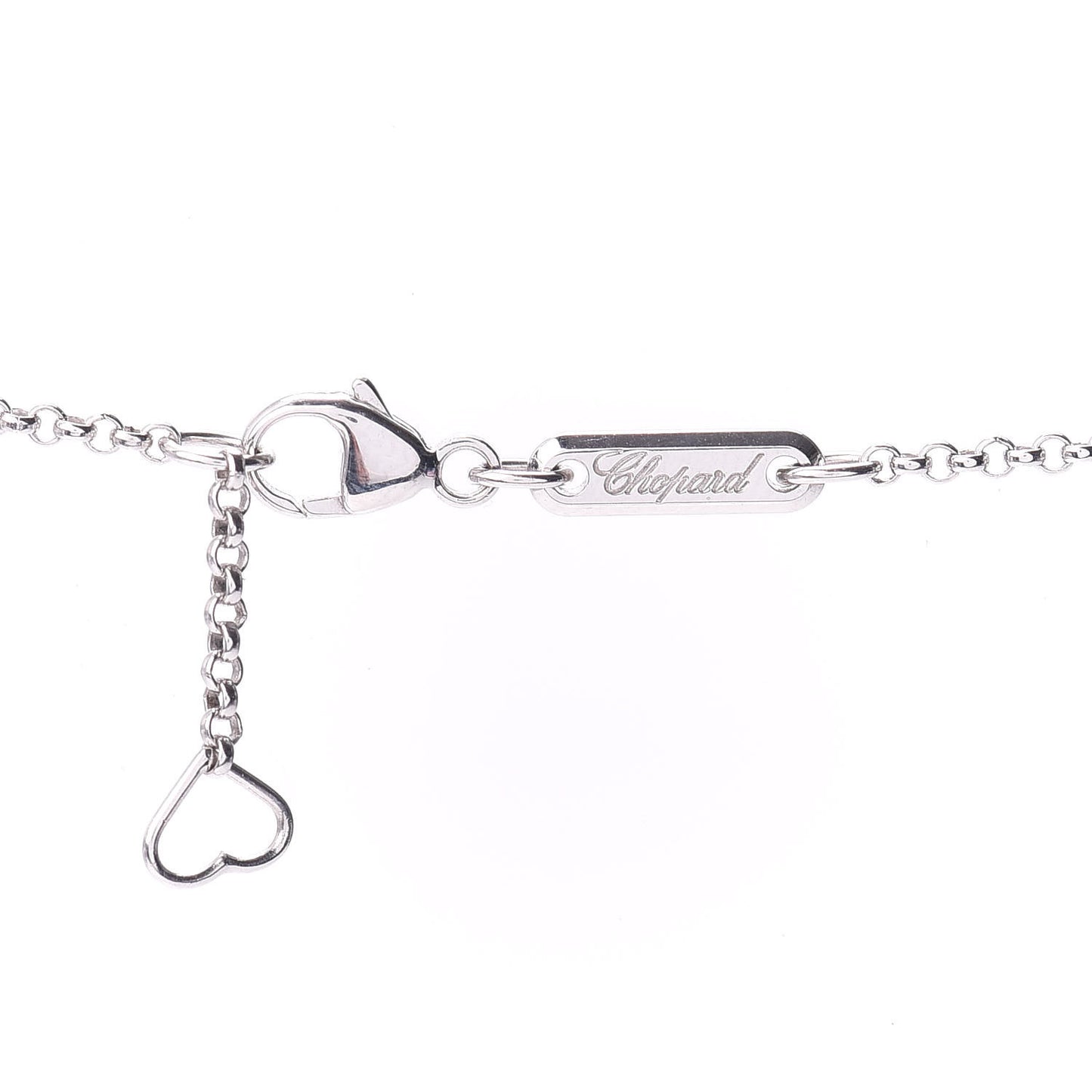 18K White Gold Diamond Onyx Happy Hearts Necklace