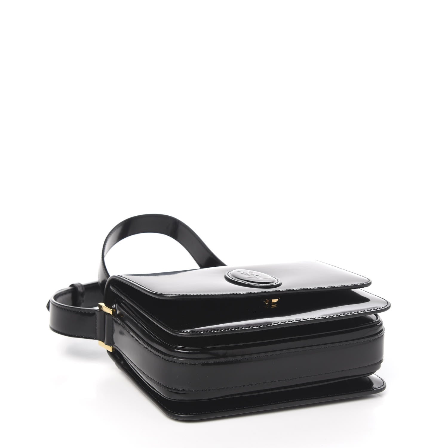 Saint Laurent Patent Calfskin Le 61 Shoulder Bag Black 3 of 8