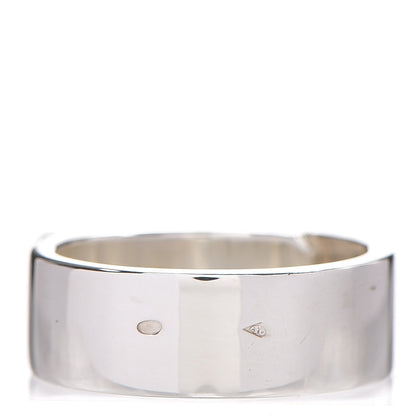 Hermes Sterling Silver 18K Yellow Gold Kelly Cadena Ring 54 6.25 3 of 8