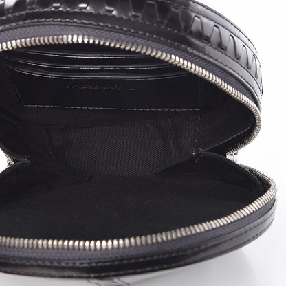 3.1 Phillip Lim 3.1 Metallic Calfskin Alix Circle Clutch Gunmetal 5 of 6