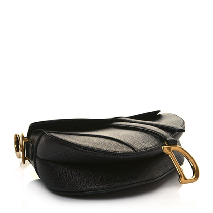 Christian Dior Grained Calfskin Saddle Bag Black 4 of 13