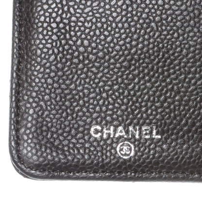 Chanel Caviar Quilted Yen Wallet Dark Brown 6 of 8