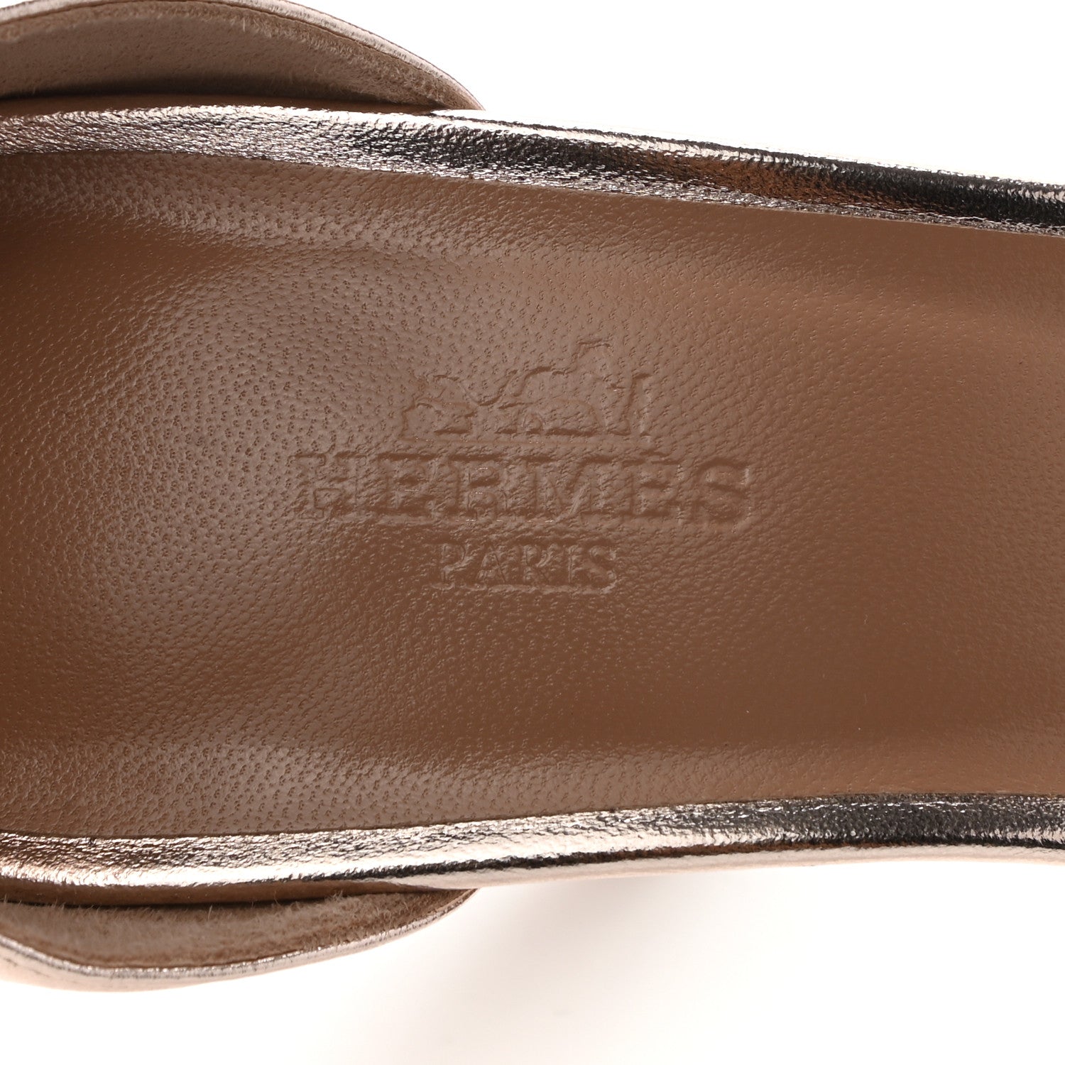 Hermes Metallic Nappa Premiere 105 Sandals 39 Rose Dore 7 of 9