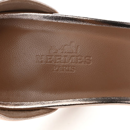 Hermes Metallic Nappa Premiere 105 Sandals 39 Rose Dore 7 of 9