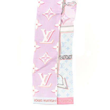 Louis Vuitton Silk Monogram Escale Perfect Match Bandeau Bleu Rose 2 of 3