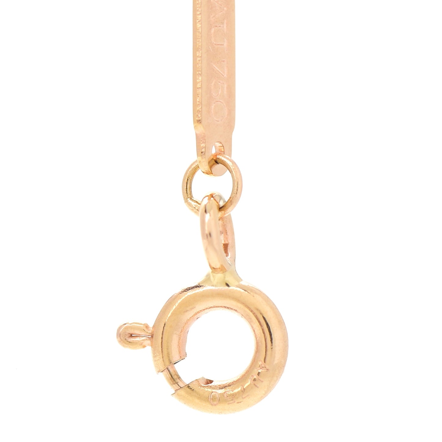 18K Rose Gold Small T Smile Pendant Necklace