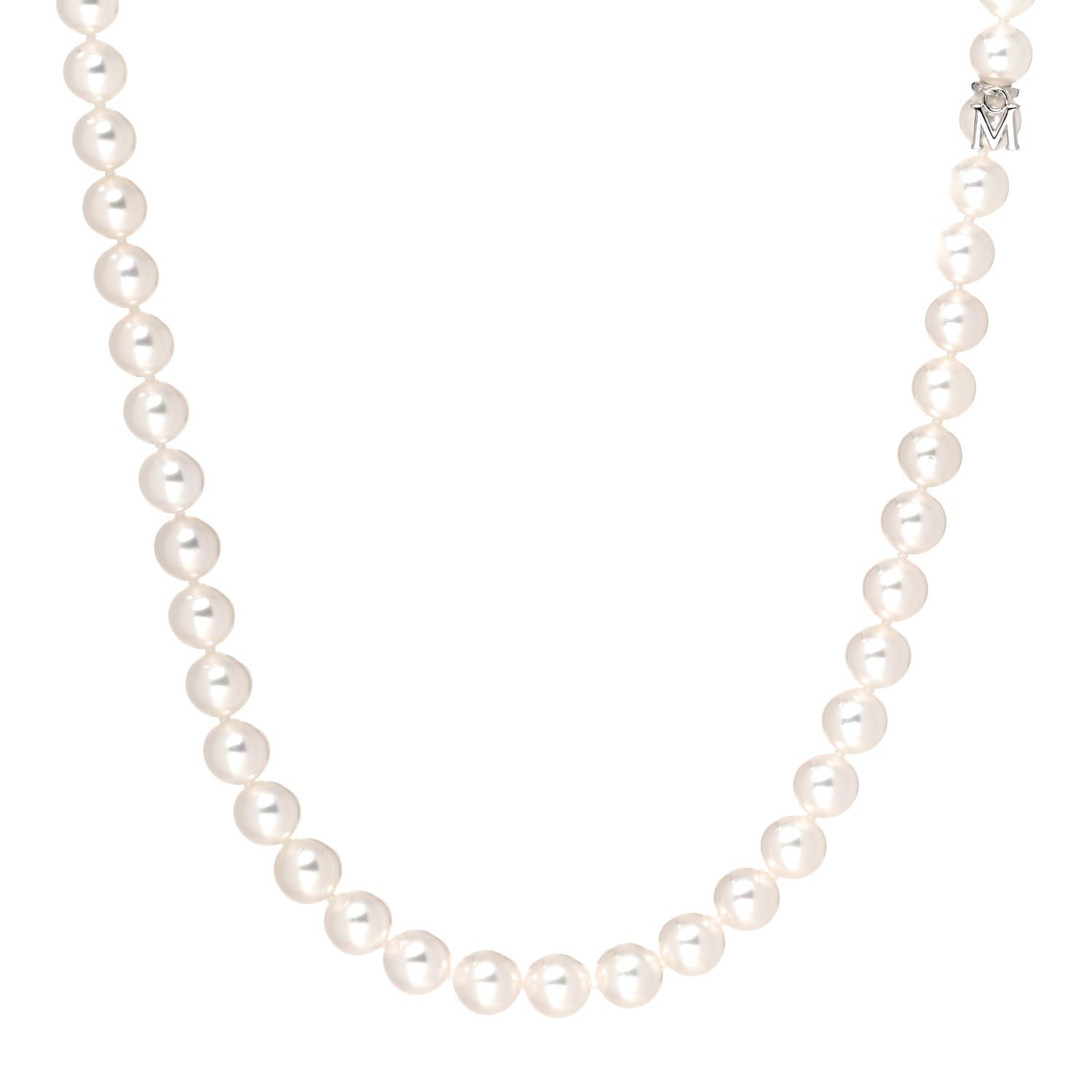 Mikimoto 18K White Gold Akoya Pearl 6-7mm Strand Necklace 17.5" 1 of 4