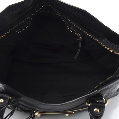 Balenciaga Chevre Gold Metallic Edge Hardware City Black 6 of 12