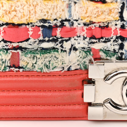 Chanel Lambskin Tweed Medium Boy Flap Coral 13 of 17