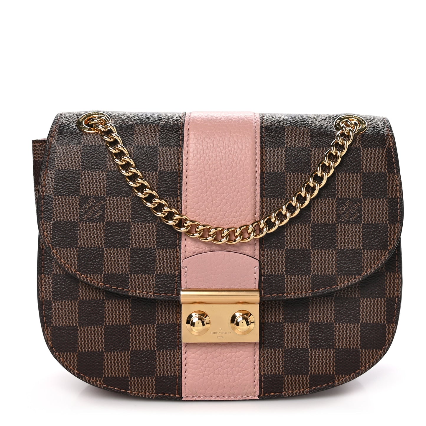 Damier Ebene Cuir Taurillon Wight Magnolia