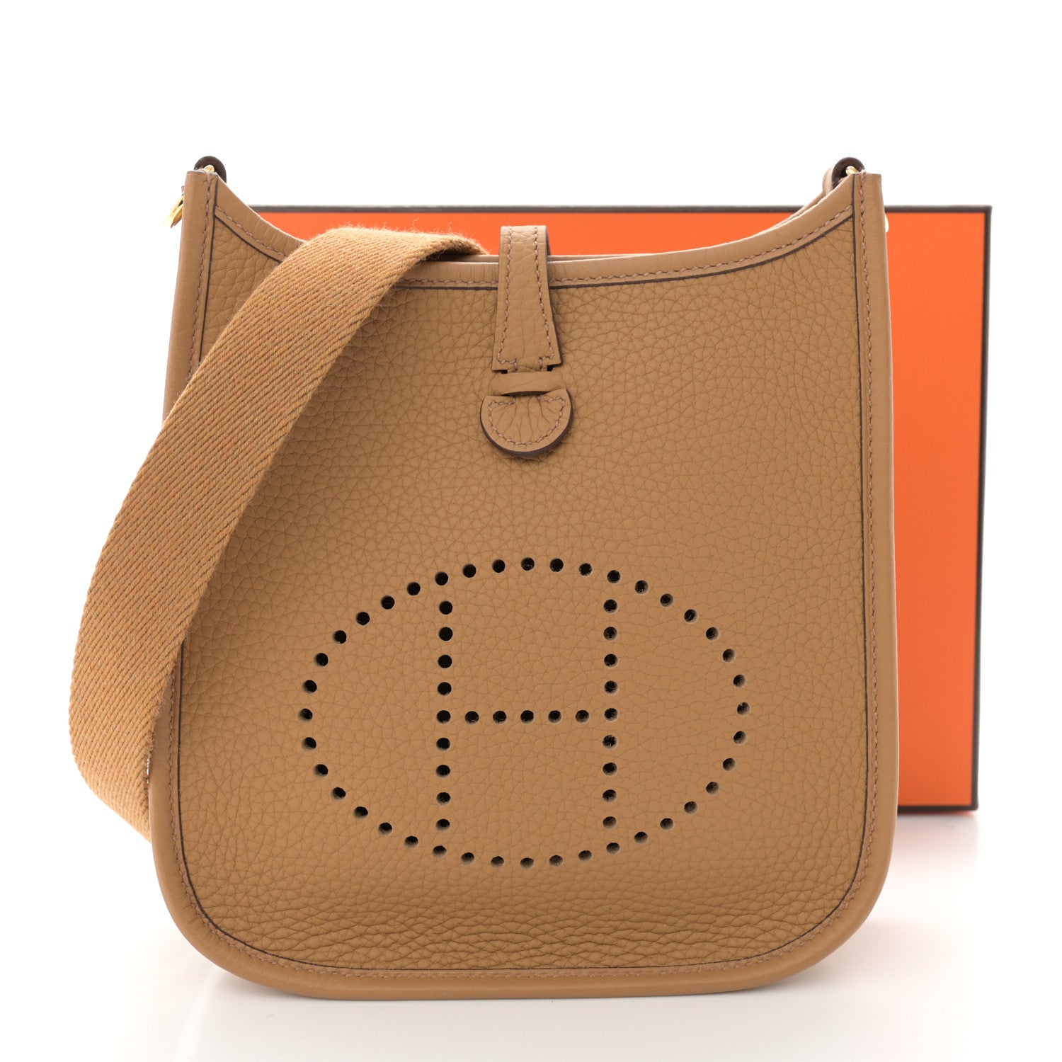 Hermes Taurillon Clemence Evelyne TPM Biscuit 12 of 12