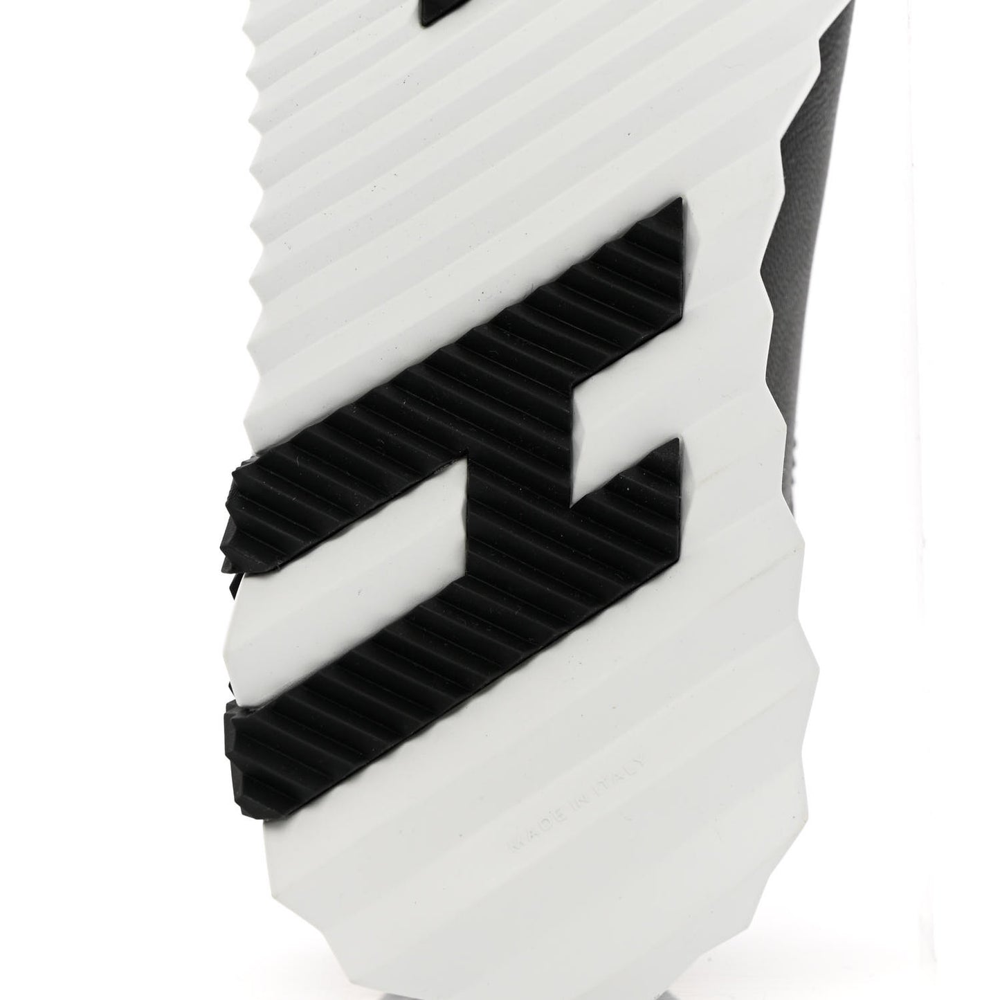 Goatskin Suede Goatskin Bouncing Sneakers 38 Black White