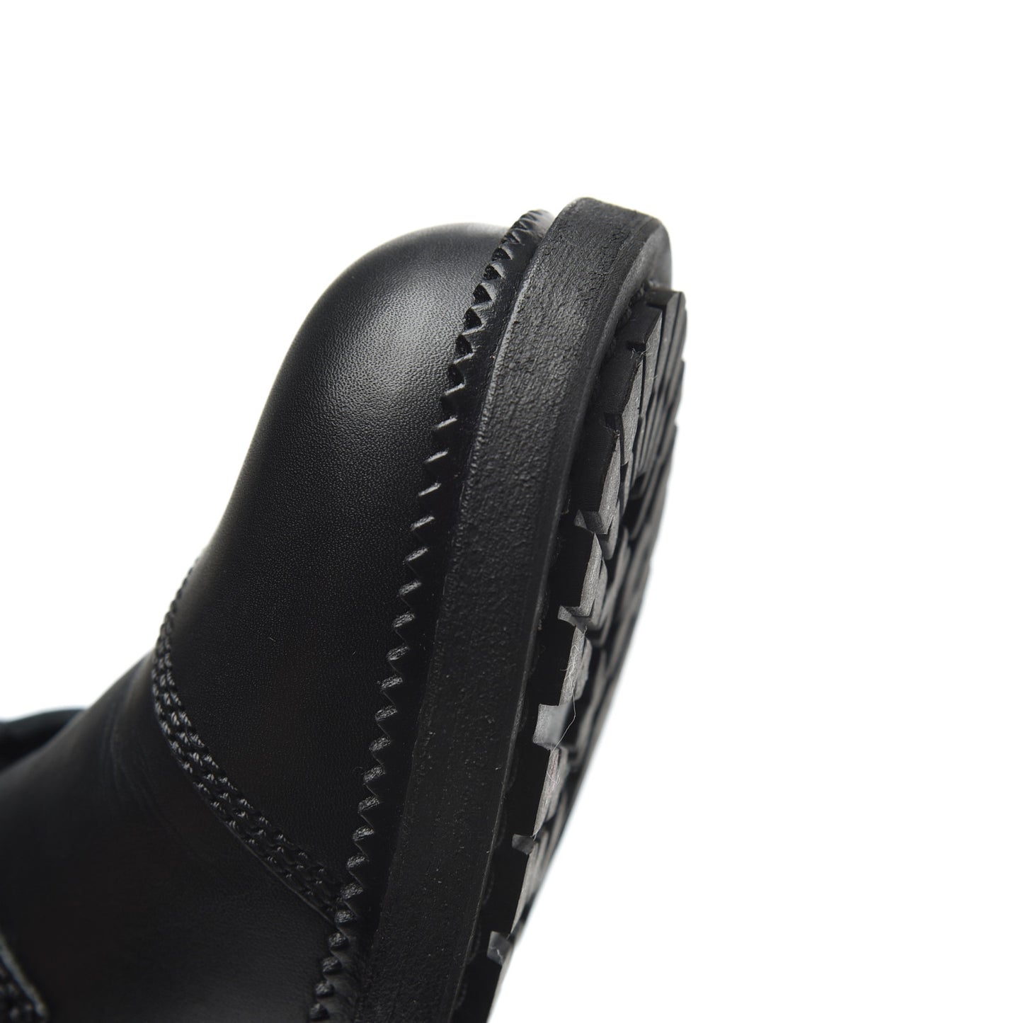 Calfskin Quilted Lace Up Combat Boots 37 Black