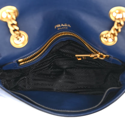 Prada Saffiano Lux Chain Shoulder Bag Bluette 5 of 11
