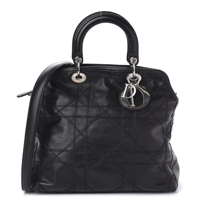 Christian Dior Lambskin Cannage Medium Granville Tote Black 1 of 14