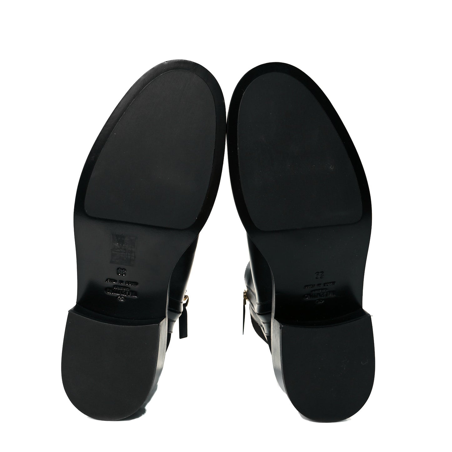 Calfskin VLogo 30mm Ankle Boots 39 Black