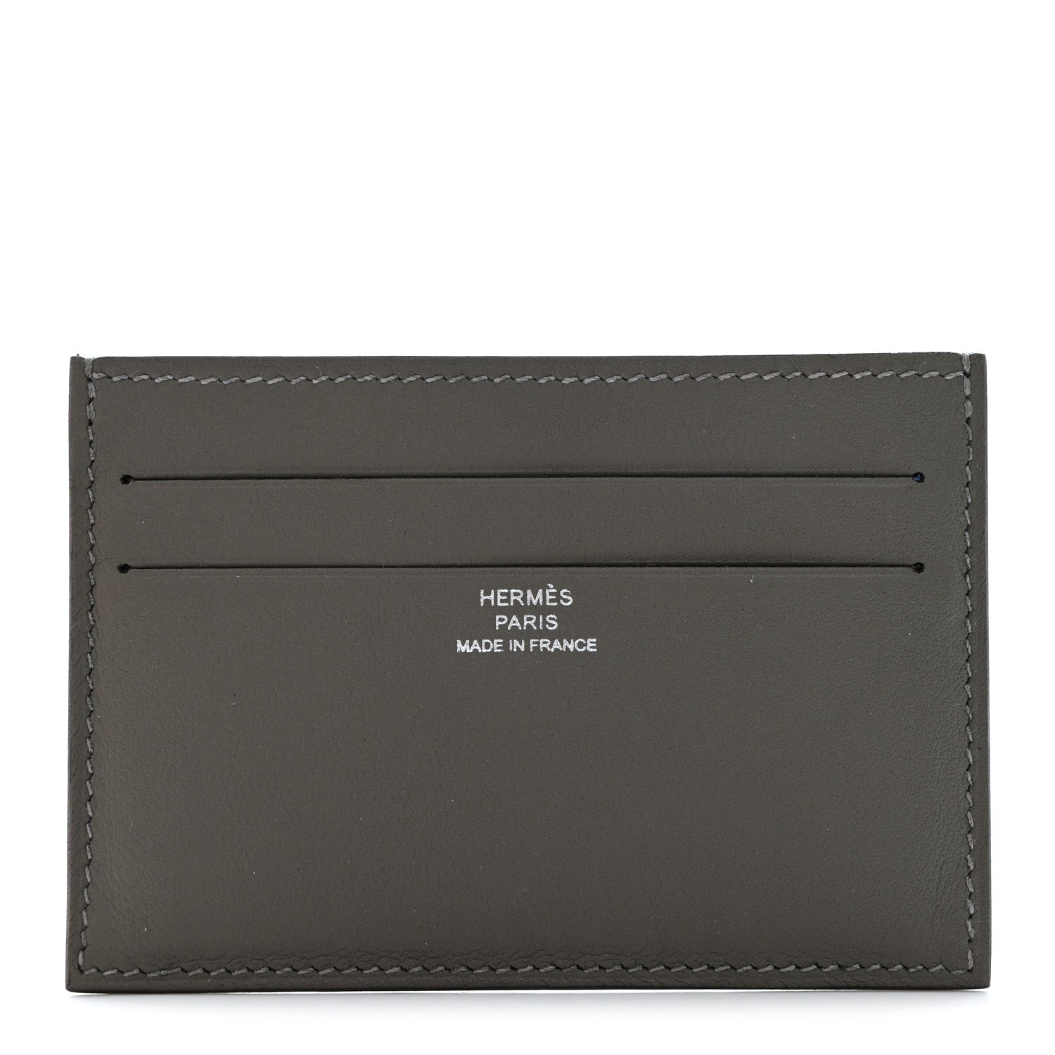 Hermes Swift Citizen Twill Card Case Gris Meyer 1 of 8
