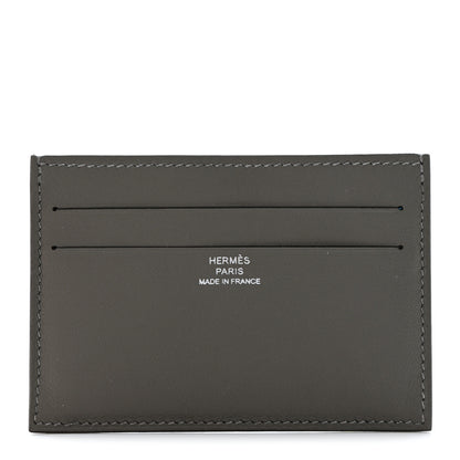 Hermes Swift Citizen Twill Card Case Gris Meyer 1 of 8