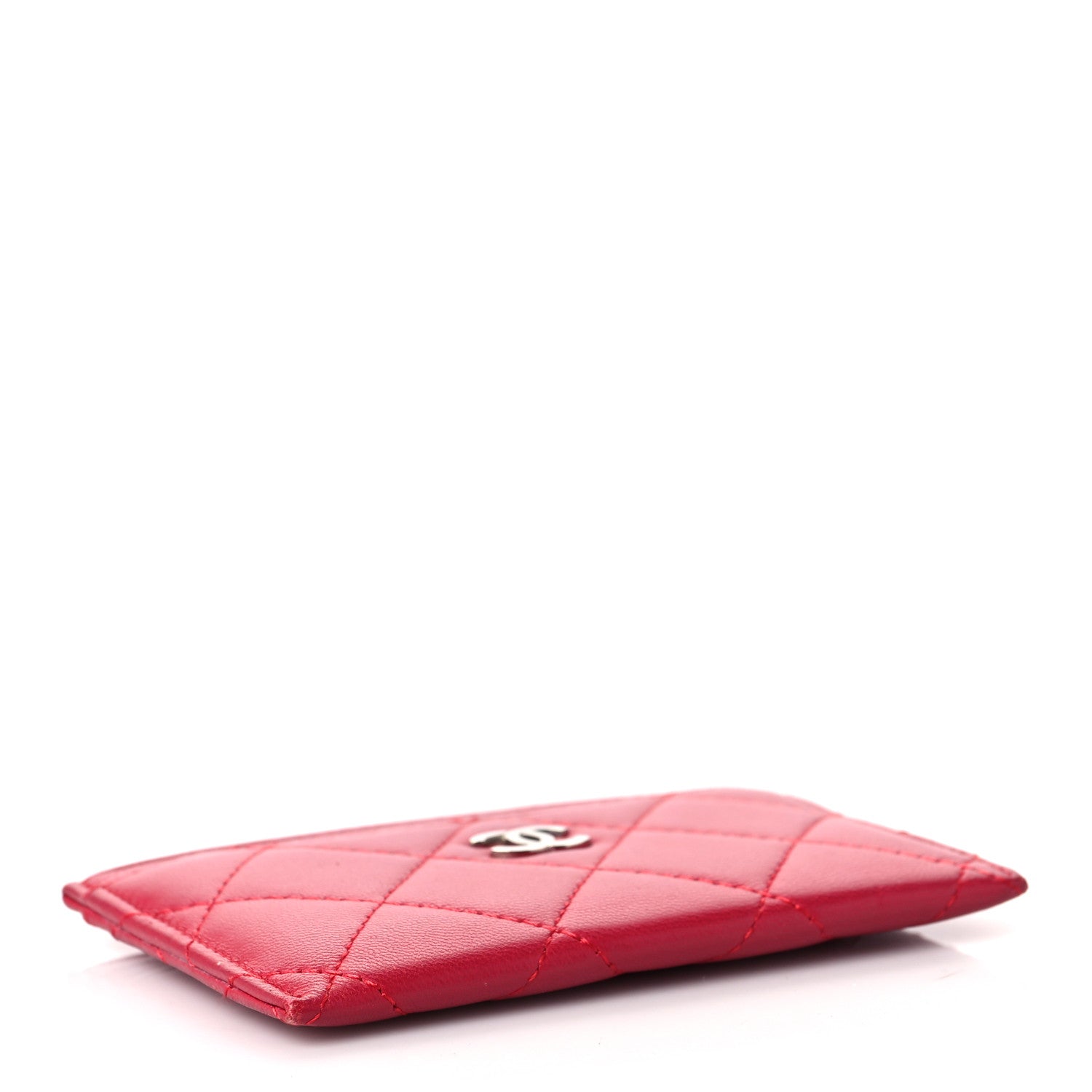 Chanel Lambskin Quilted Card Holder Red 4 of 10