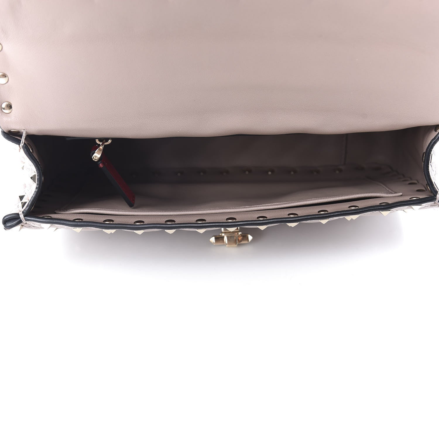 Valentino Garavani Lambskin Medium Rockstud Spike Shoulder Bag Poudre 5 of 9