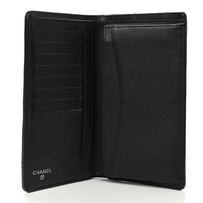 Chanel Striated Patent Yen Wallet Black 5 of 8