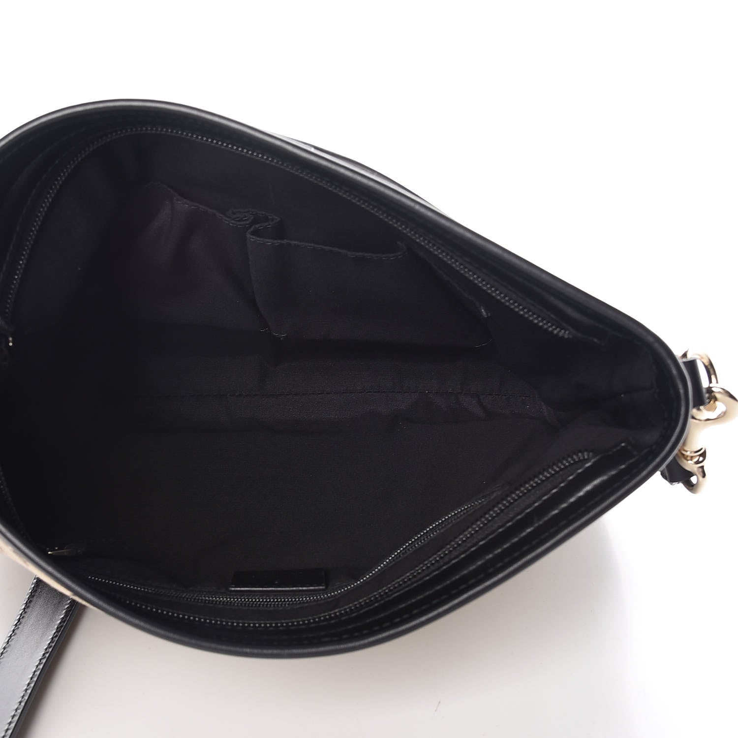 Gucci GG Monogram Web Flat Messenger Bag Black 5 of 9