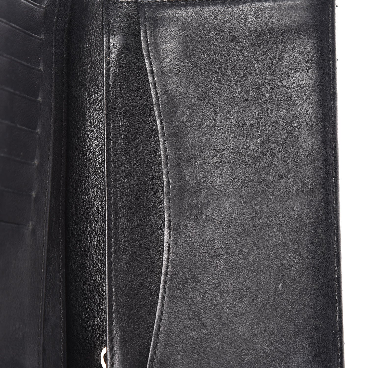 Chanel Patent Quilted Yen Wallet Black 12 of 13