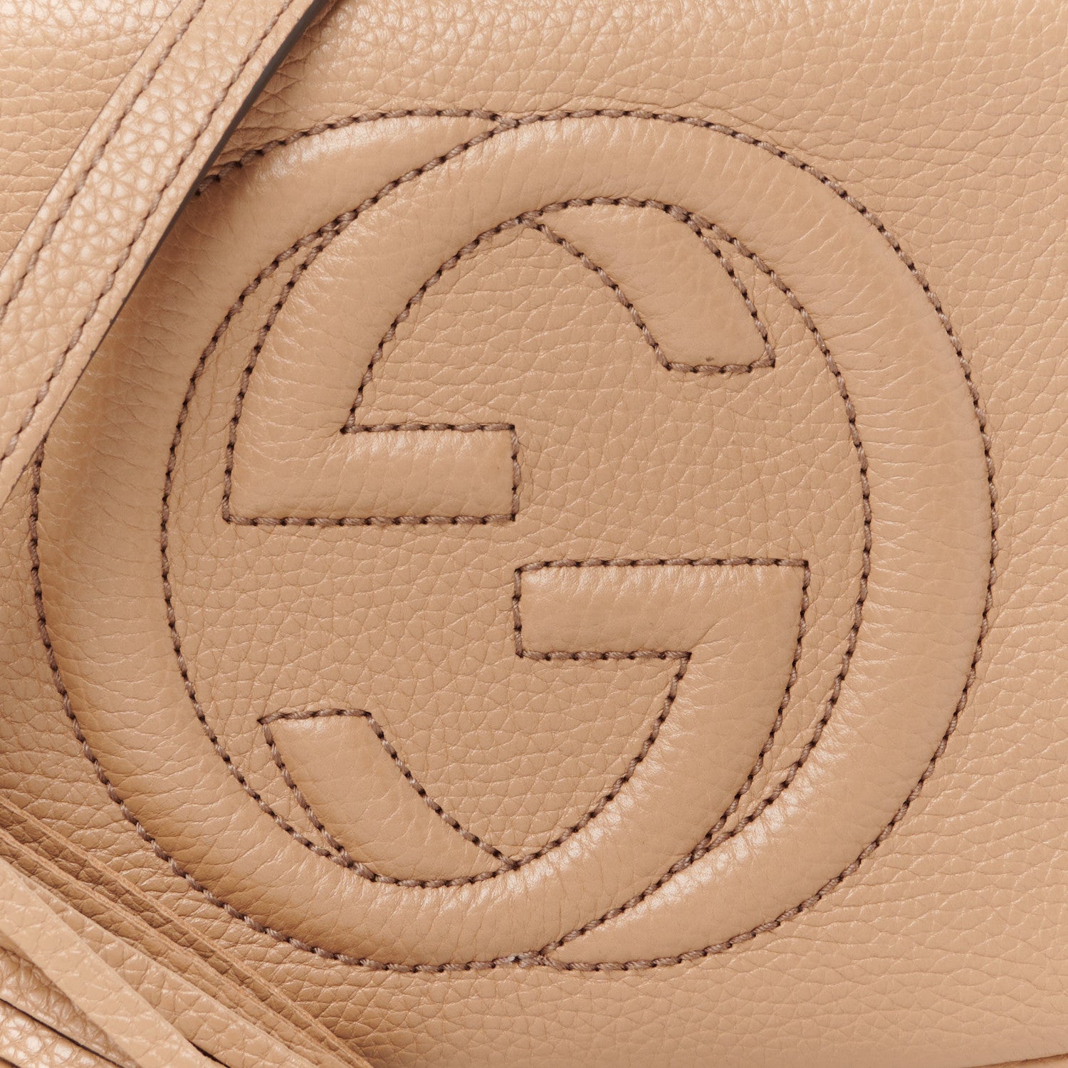 Gucci Pebbled Calfskin Small Soho Disco Bag Camelia 9 of 11