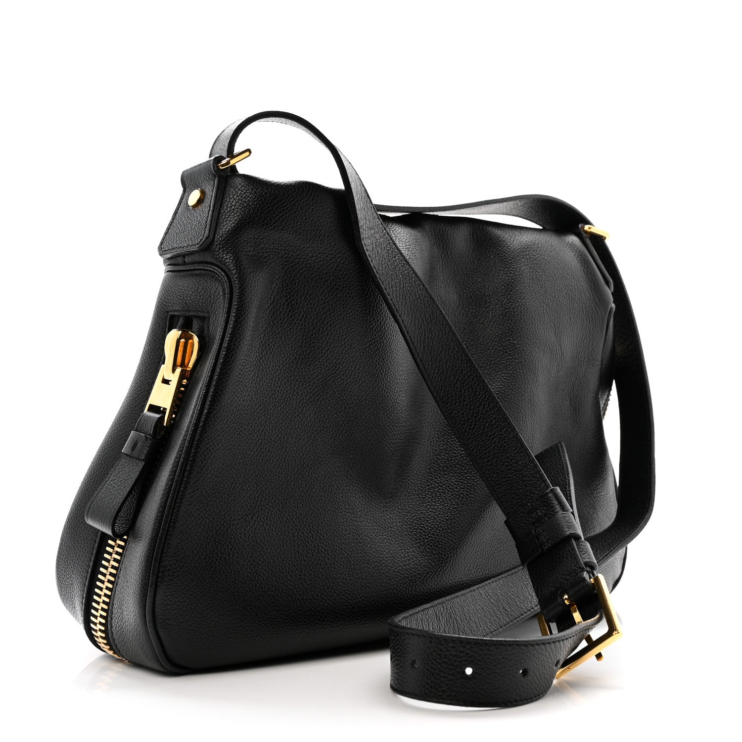 Tom Ford Grained Calfskin Medium Jennifer Crossbody Bag Black 2 of 13
