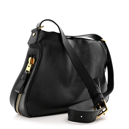Tom Ford Grained Calfskin Medium Jennifer Crossbody Bag Black 2 of 13