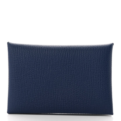 Hermes Epsom Verso Calvi Card Case Bleu Saphir Vert Anglais 1 of 6