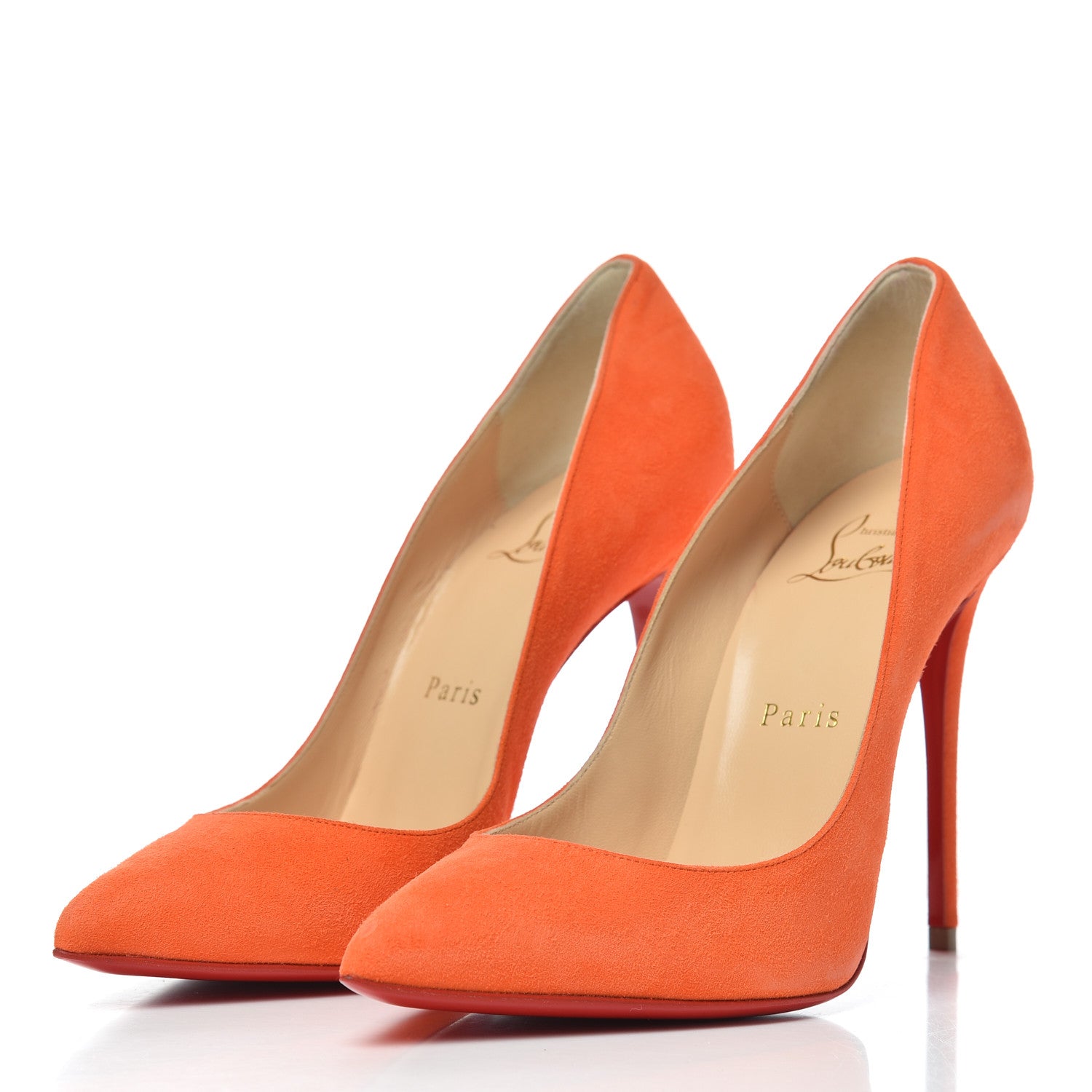 Christian Louboutin Suede Pigalle Follies 100 Pumps 37 Magma 3 of 17