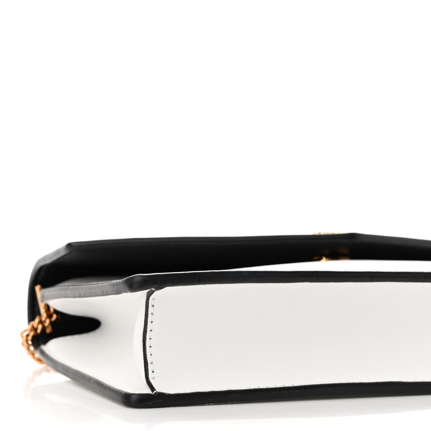 Versace Grained Calfskin Virtus Wallet On Chain White Gold 8 of 9