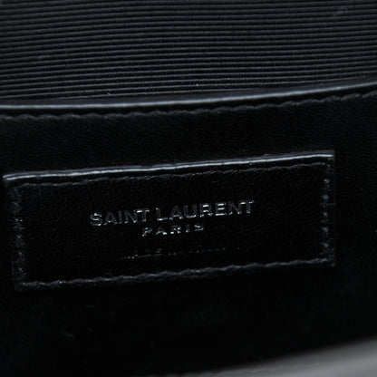 Saint Laurent Grain De Poudre Textured Mixed Matelasse Medium Triquilt Monogram Satchel Earth 6 of 7