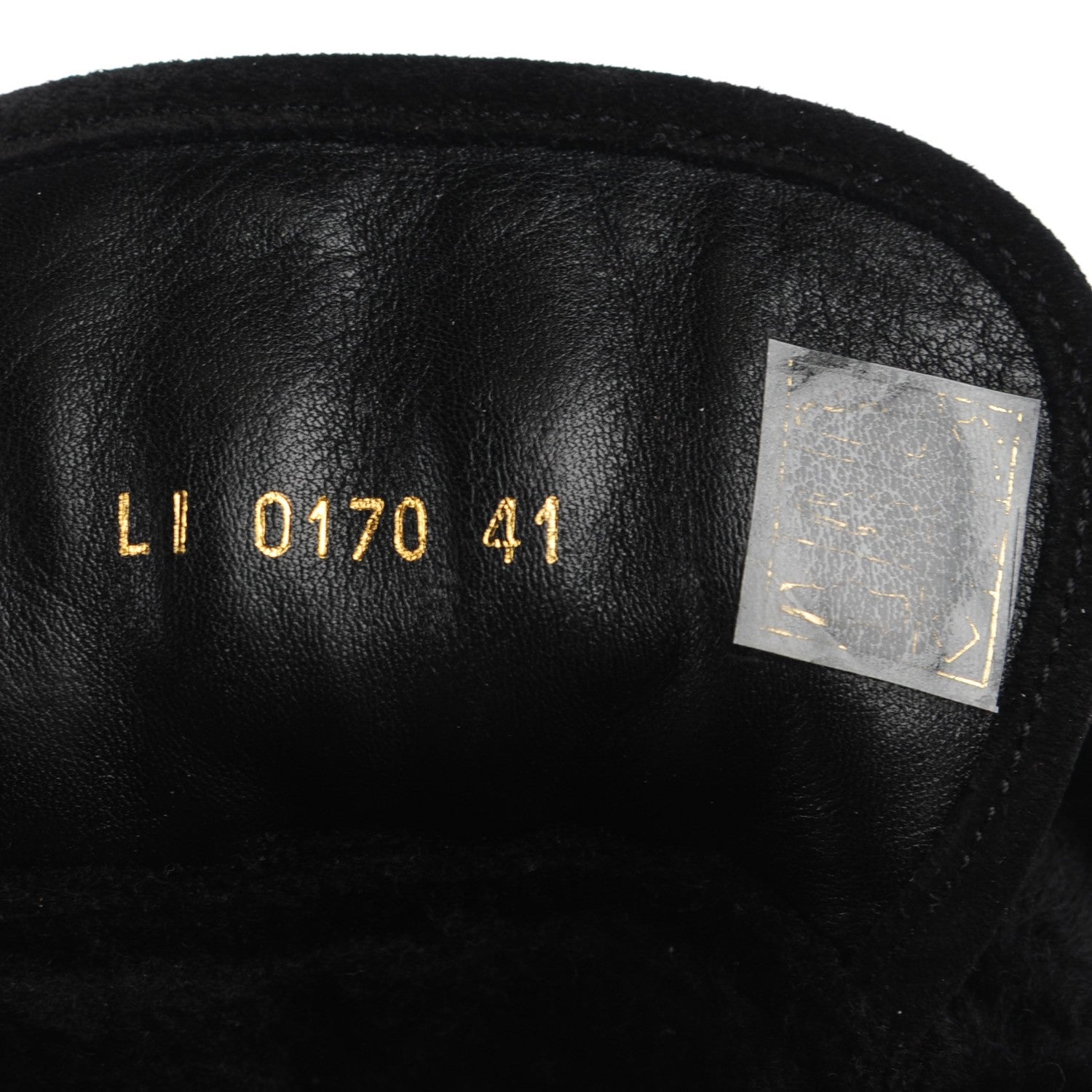 Louis Vuitton Calfskin Embossed Lamb Fur Polka Tall Boots 41 Black 11 of 18