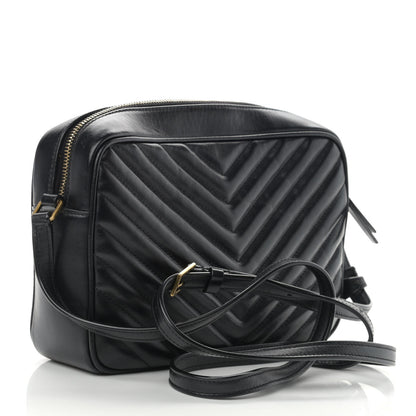 Saint Laurent Calfskin Matelasse Monogram Lou Camera Bag Black 3 of 10
