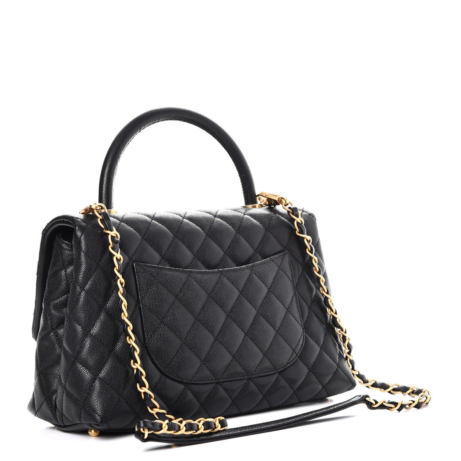 Chanel Caviar Quilted Small Coco Handle Flap Black 4 of 9