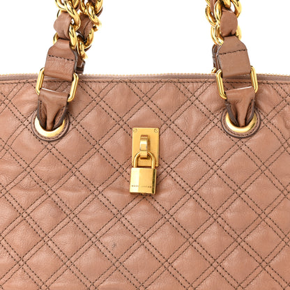 Marc Jacobs Lacquered Goatskin Quilted Karlie Satchel Brown 7 of 13